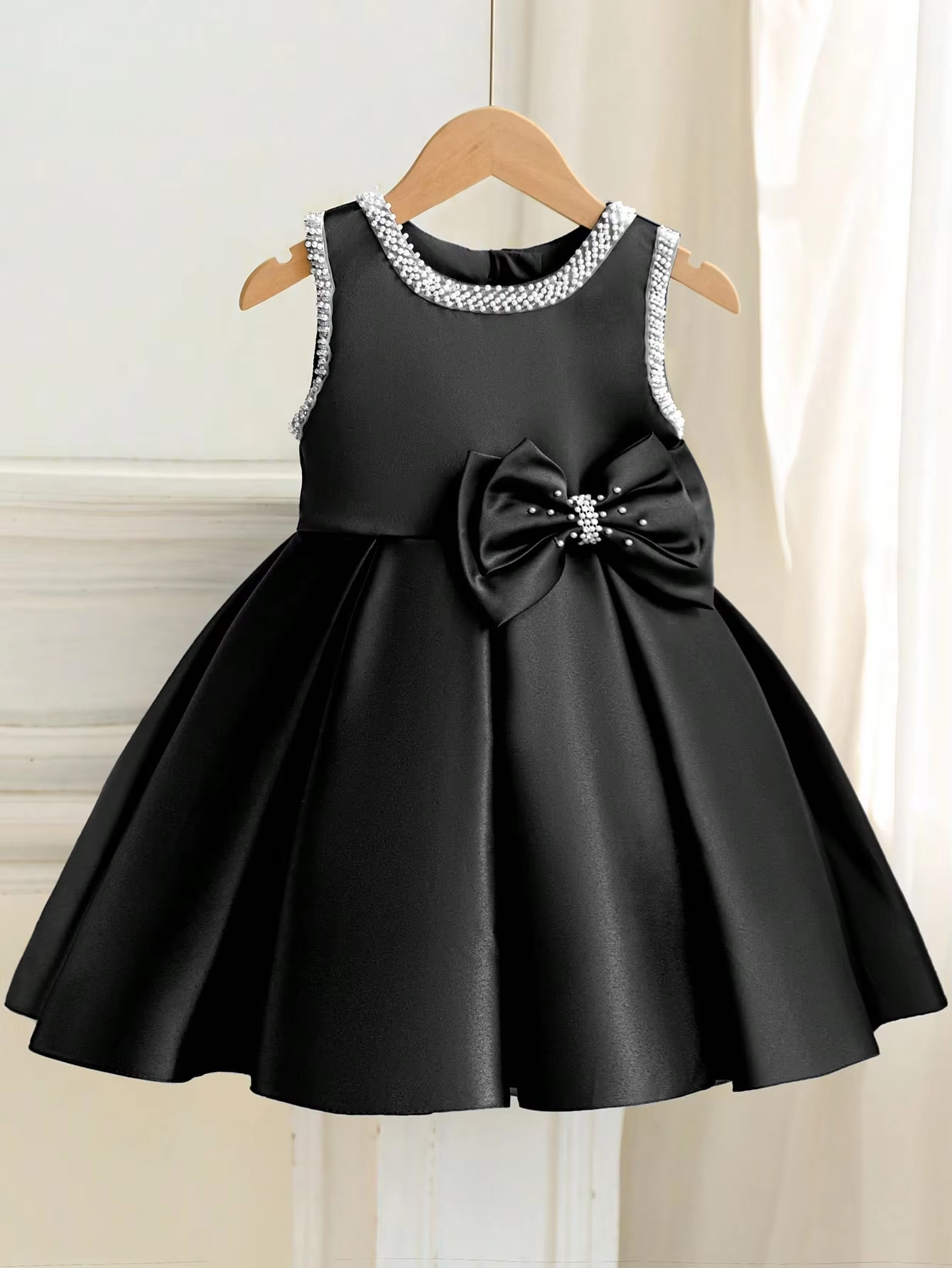 7891 Navy Blue Flower Girl Uniform Church Dress 3 Years Old Baby Girl Summer Birthday Party Wear Dress Made in China for Baby Girl