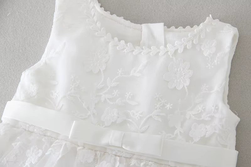 6155 Infant Dress for Girls Baby Girl Flower Christening Baptism Dress Formal Party Special Occasion Dresses Flower Girl White Gown