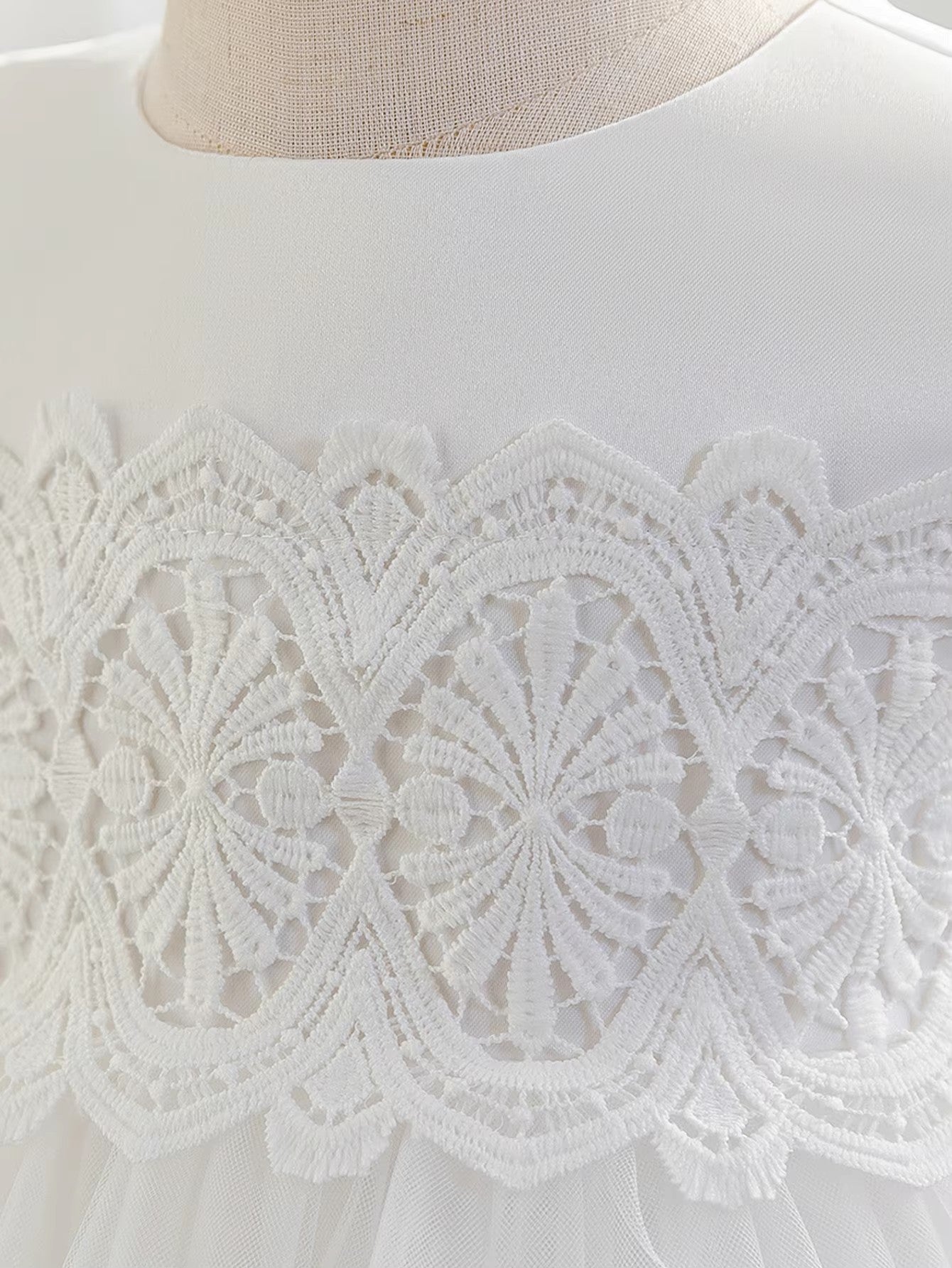 7526 Formal Flower Christening Special Occasions Gown Clothes Set White Baby Girls Embroideries Baptism Dresses for Party