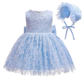 9866 1 Years Baby Girl Polynesian Dress Baby Blue Reception Dress 1st Birthday Indian Eid Dress Wholesale Baby Girl Frock Party Dress