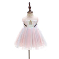 7176 Baby Girl Birthday Party Dress Sequin Dress for Baby Pink Cartoon Baby Summer Princess Doll Dress Set Kids Wholesale Clothing