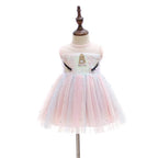 7176 Baby Girl Birthday Party Dress Sequin Dress for Baby Pink Cartoon Baby Summer Princess Doll Dress Set Kids Wholesale Clothing