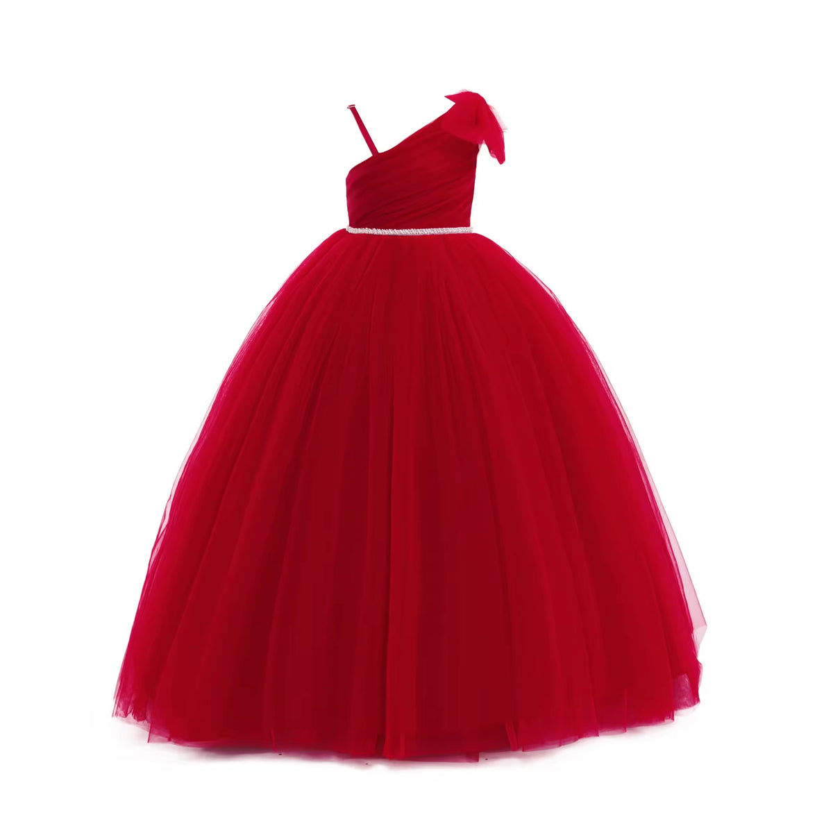 5153 Kids Party Dress Wholesale Tulle Flower Girls Dress purple Ball Gown for Birthday Bridesmaid Wedding Pageant Guangzhou Factory