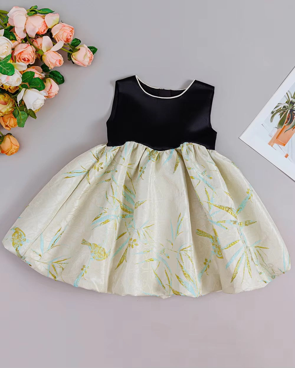 5195 Newborn Baby Clothes Toddler Party Dresses for Girls  Flower High Quality Sleeveless Baby Girl Frock Dress Princess