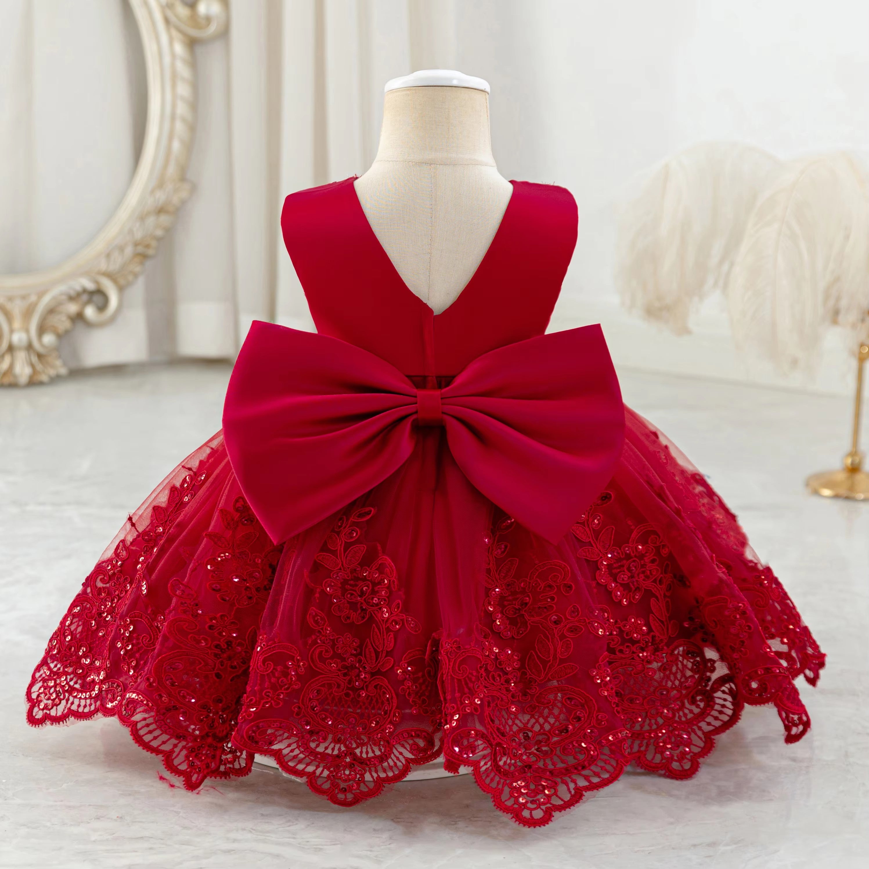 5277 Luxury Formal Western Baby Girl Dress Newborn Summer Simple Fashion New Year Infants Wear Australia Party Vest Dress