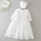 6131 Baby Girl Lace Dresses Clothes Baptism Gown Birthday Christmas Outfits Girls Baby Frock Design Girl Dress White Christening