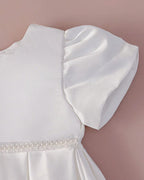 7863 New Baby Girl Baptism Dress Toddler Kids Summer Clothes Birthday Party First Communion Dresses Elegant Little Girl Dress