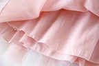 7176 Baby Girl Birthday Party Dress Sequin Dress for Baby Pink Cartoon Baby Summer Princess Doll Dress Set Kids Wholesale Clothing