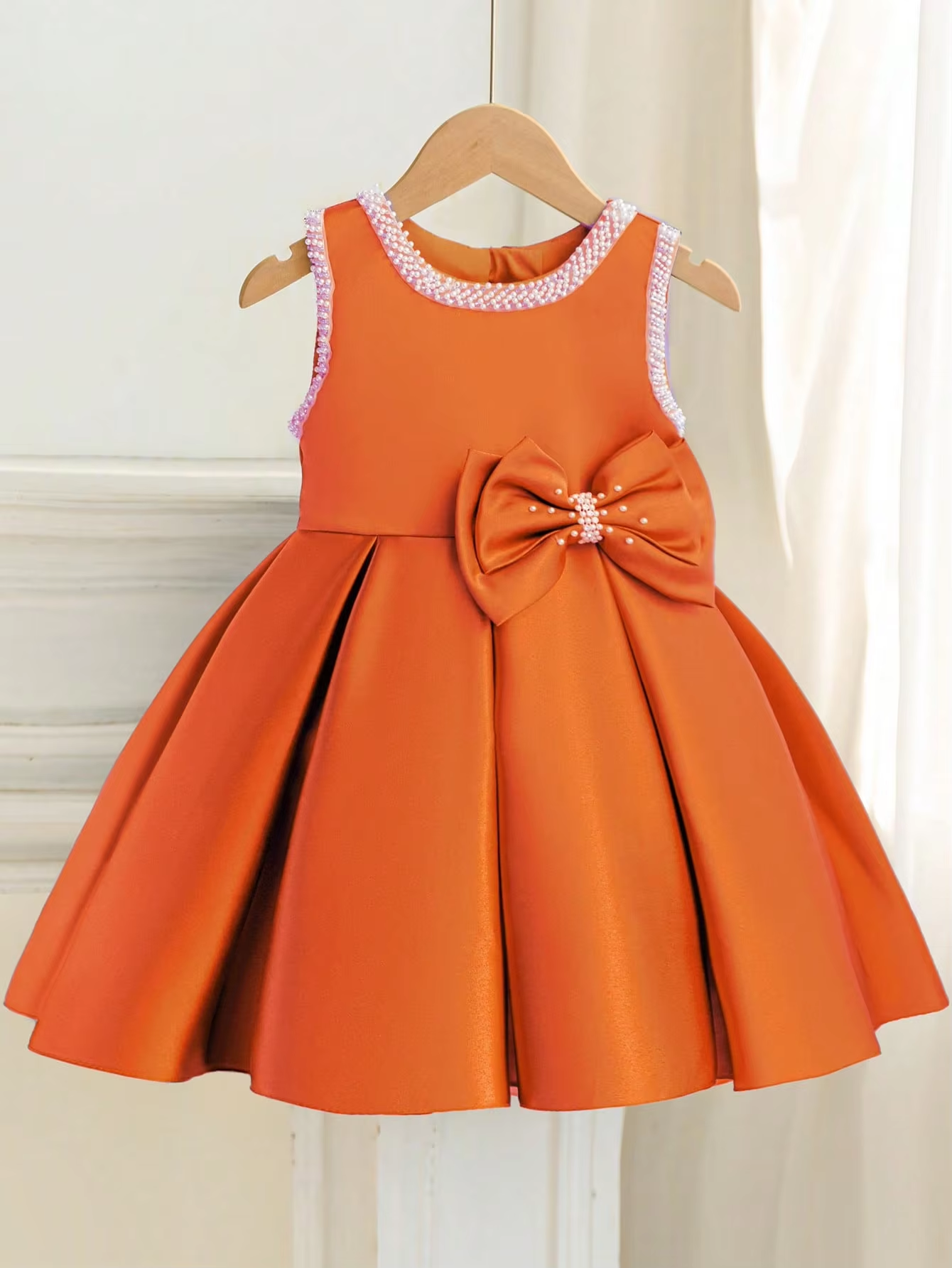 7891 Navy Blue Flower Girl Uniform Church Dress 3 Years Old Baby Girl Summer Birthday Party Wear Dress Made in China for Baby Girl