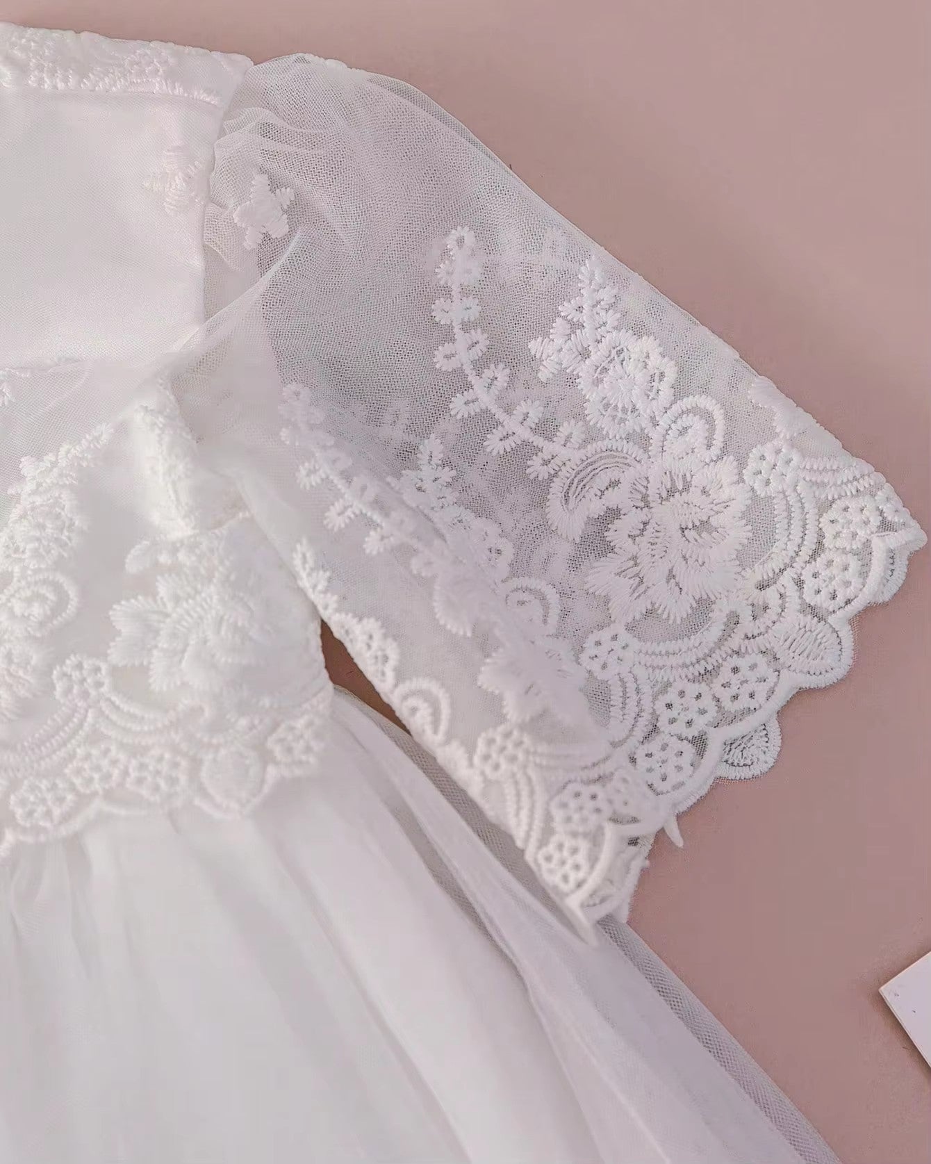 5158 Boutique Wholesale Baby Christening Dress Baptism Dress for Baby Girl Wedding Tulle White Latest Design Baby Frock Summer Dress