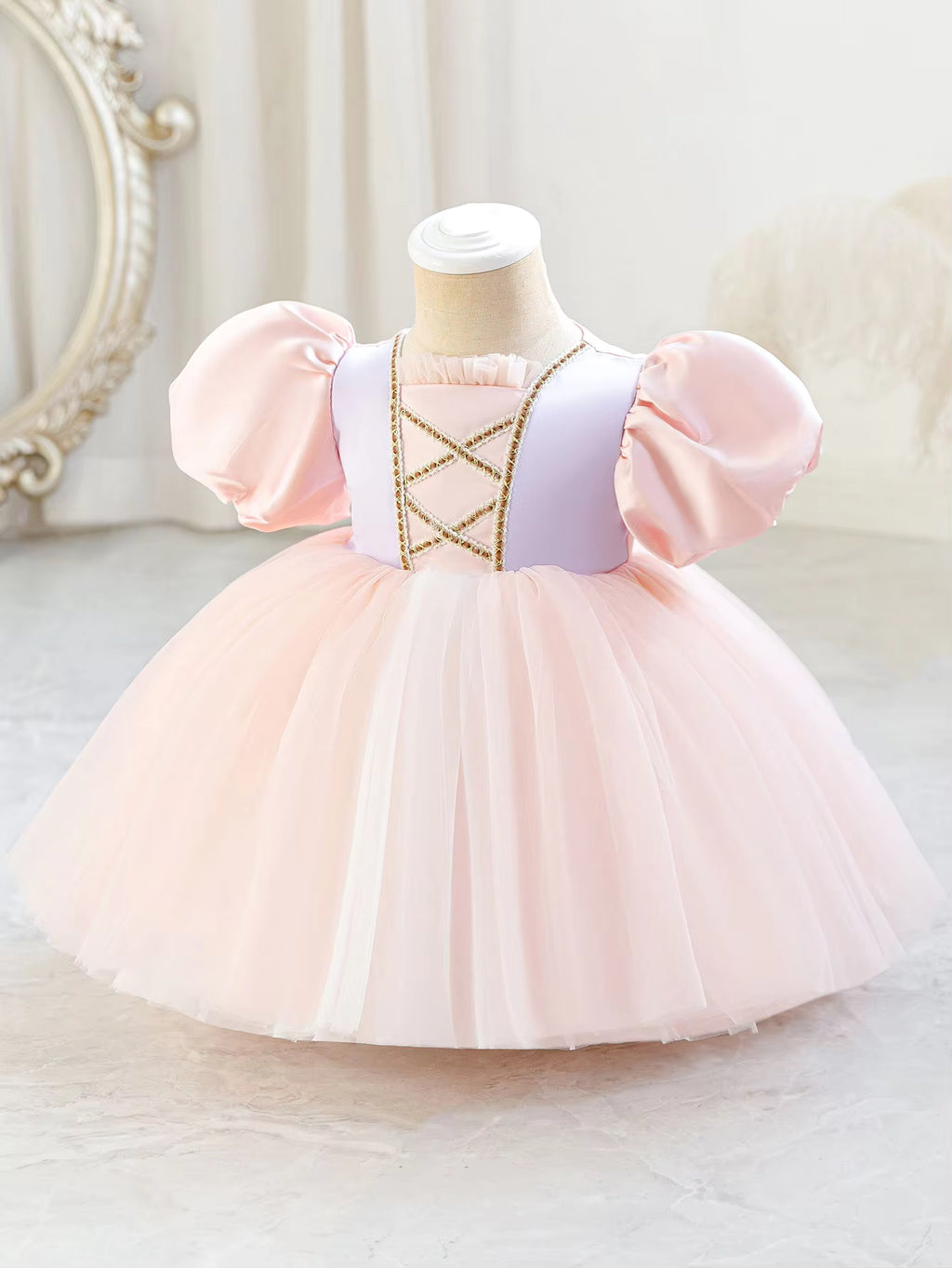 6270 New Style 8 Month Baby Dress 2 Years Baby Girl Wedding Birthday Fluffy Heavy Frock Party Gown Birthday Dress for Baby Girl