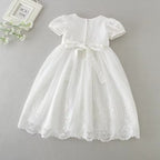 9775 Christening Dress for Baby Baptism Flower Embroidered Gown Outfit for Birthday Party Special Occasion Baptism Clothing