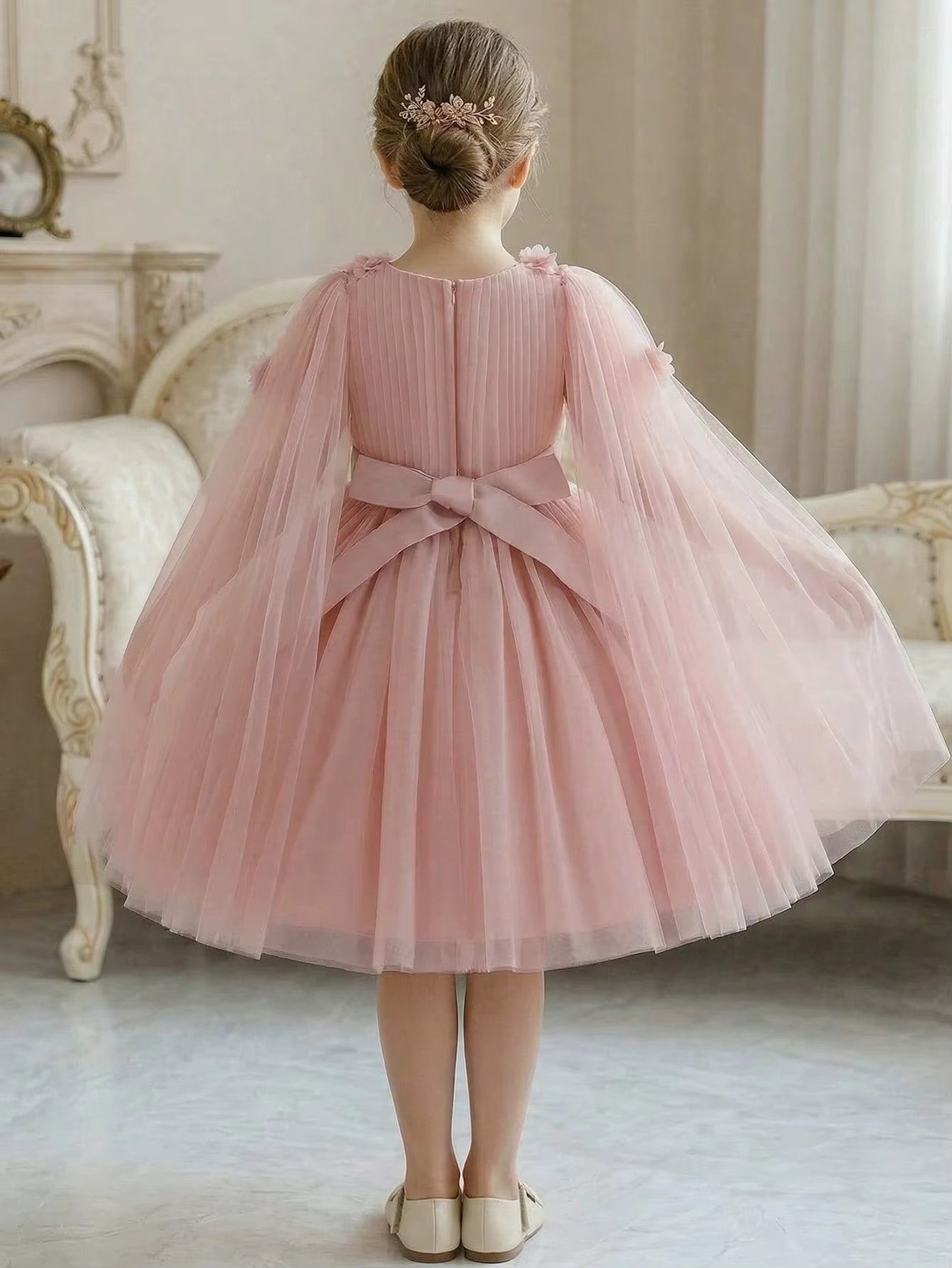 5322 Wholesale Pink Formal Short Floral Festival Hanbok Dress for 7-8 Years Old Kids Children Girls Birthday Party Pageant