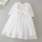 6131 Baby Girl Lace Dresses Clothes Baptism Gown Birthday Christmas Outfits Girls Baby Frock Design Girl Dress White Christening