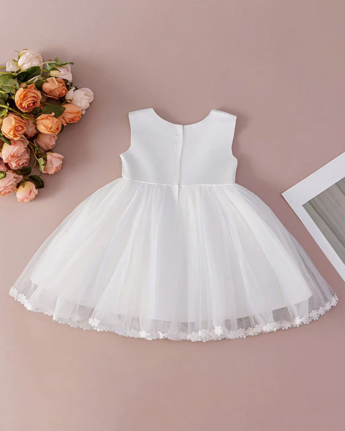 6257 Cute Baby Girls Clothes Lace Dress Baptism Dress for Baby Girl for Baby Dresses 0-12 Months Sleeveless