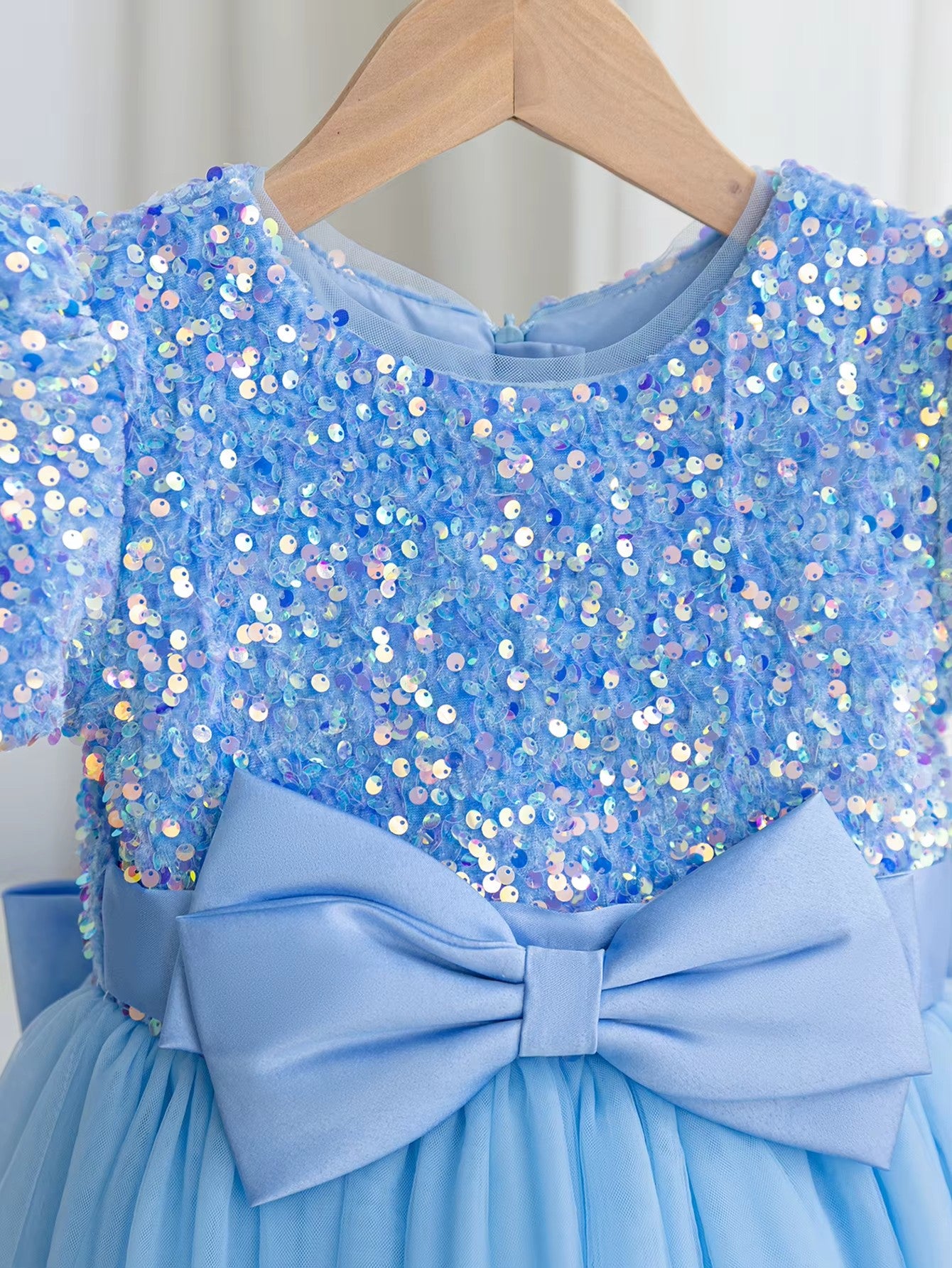 5181 Customizable Fashionable Sequin Little Girls Party Dresses Summer Wear  Princess Dress Kids Formal Wholesale Ball Gown