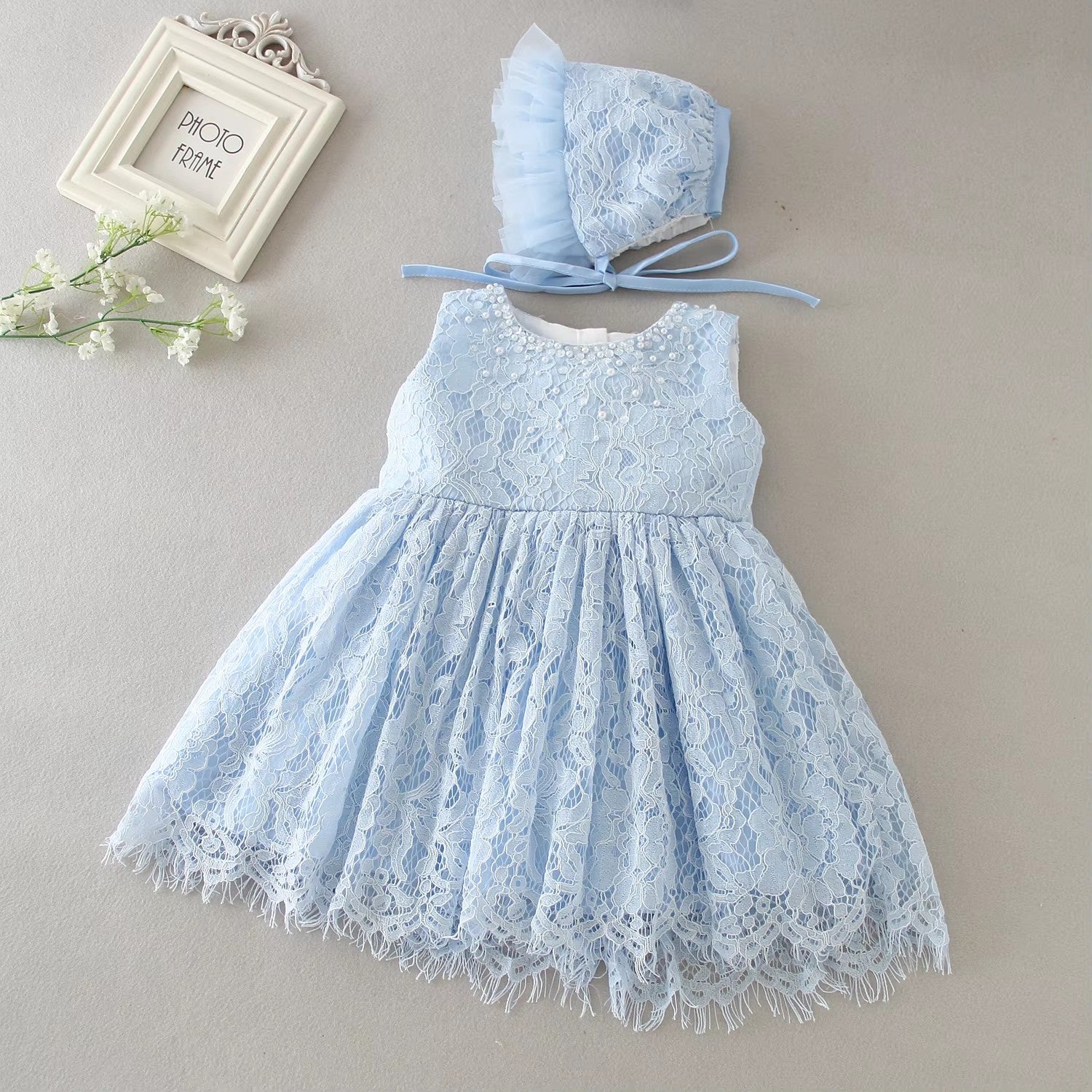 9866 1 Years Baby Girl Polynesian Dress Baby Blue Reception Dress 1st Birthday Indian Eid Dress Wholesale Baby Girl Frock Party Dress