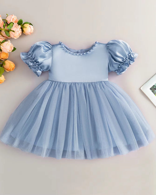 5069 Luxury Toddler Baby Girl Dress Green Purple Puff Net Fairy Casual Baptism Occasion Dresses for 6 Months Baby Girls