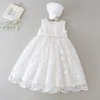 6155 Infant Dress for Girls Baby Girl Flower Christening Baptism Dress Formal Party Special Occasion Dresses Flower Girl White Gown