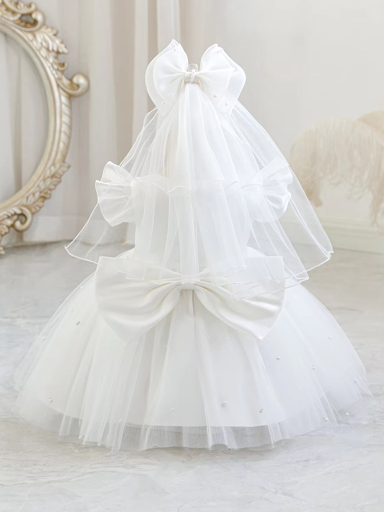 5280 White Baptism New Design Wedding Gown Girl Party Dress Custom Logo Frocks Kids Clothing Newborn Toddler Girls Dresses