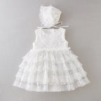 7171 Christening Dress for Baby Girl 0-24M White Embroidery Elegant Toddlers Girl Dresses High Quality Baby Girl Wedding Frocks