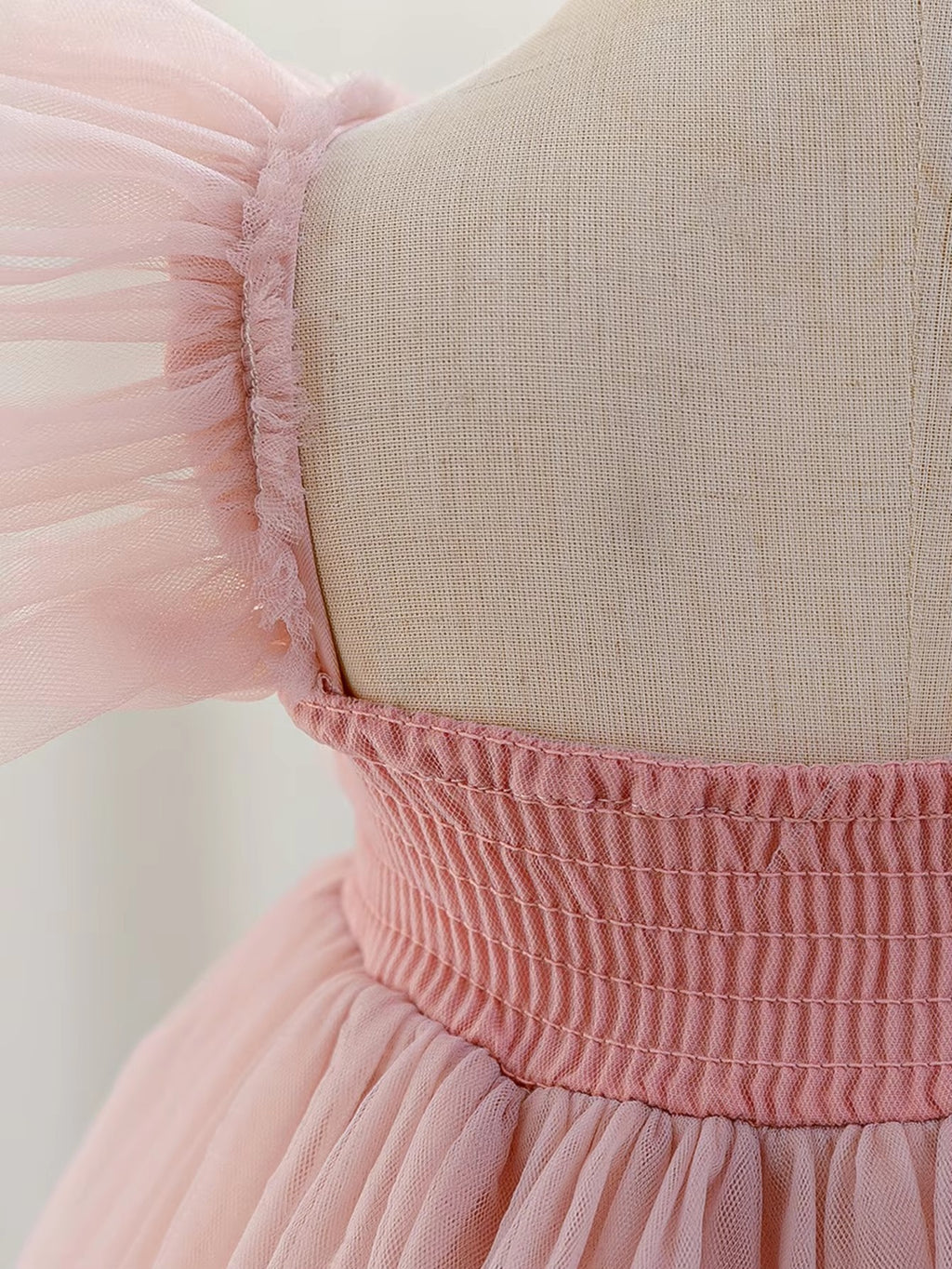 7529 Elegant New Backless Infant Girl Baby 2months Baptism Dress Flower Wedding Party Sweet Baby pink Girl Birthday Dresses