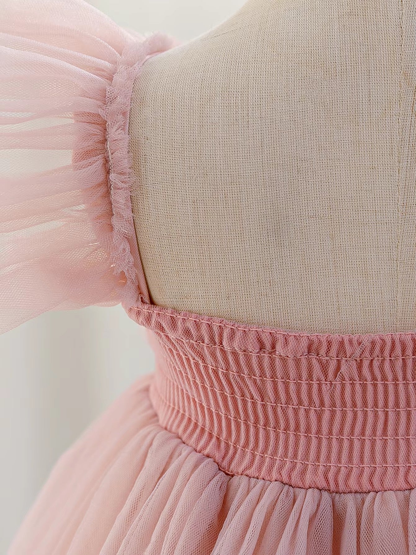 7529 Elegant New Backless Infant Girl Baby 2months Baptism Dress Flower Wedding Party Sweet Baby pink Girl Birthday Dresses