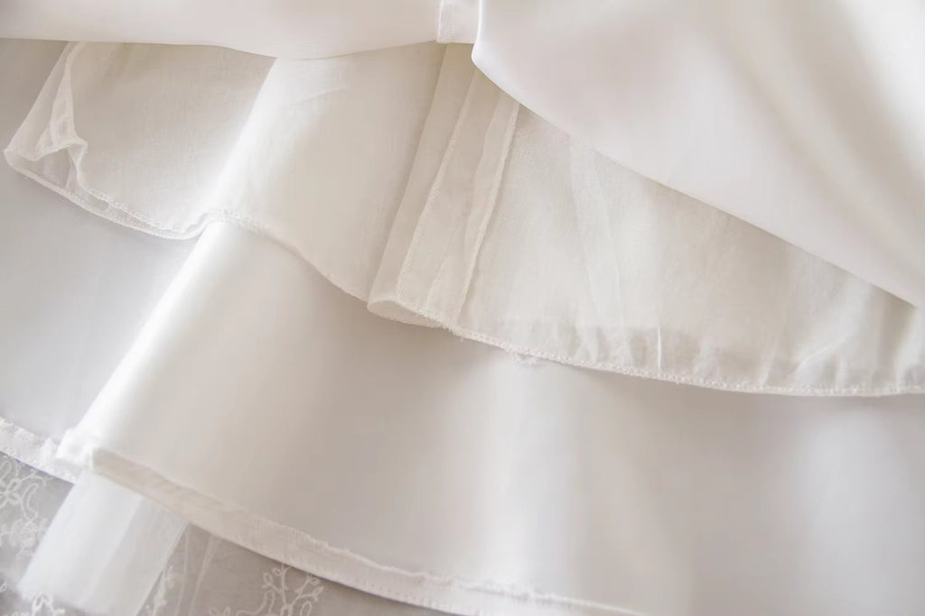 7527 Christening Fancy Outfits Luxury Bow Lace Baby Girls Tulle with Bonnet New Design Cute Embroidered Elegant Baptism Dress