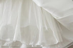 2050 Baptism Dress with Bow Newborn Girls Princess Birthday Party White Baby Dresses Fancy Frock Tutu Dress for Christening