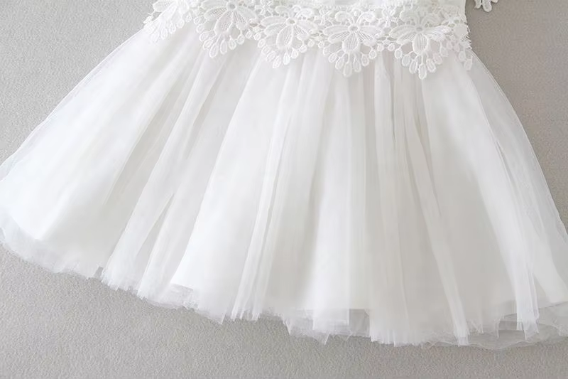 6150 High Quality White Christening Outfits Elegant Fancy Gown Luxury Lace Embroidered with Bonnet Wedding