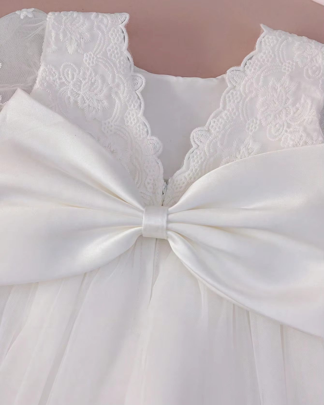 5158 Boutique Wholesale Baby Christening Dress Baptism Dress for Baby Girl Wedding Tulle White Latest Design Baby Frock Summer Dress