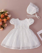 7908 New Embroidery Newborn Baptism White Christening Lace Dress Baby Birthday Party Wedding Dresses Princess Dress Baby Set