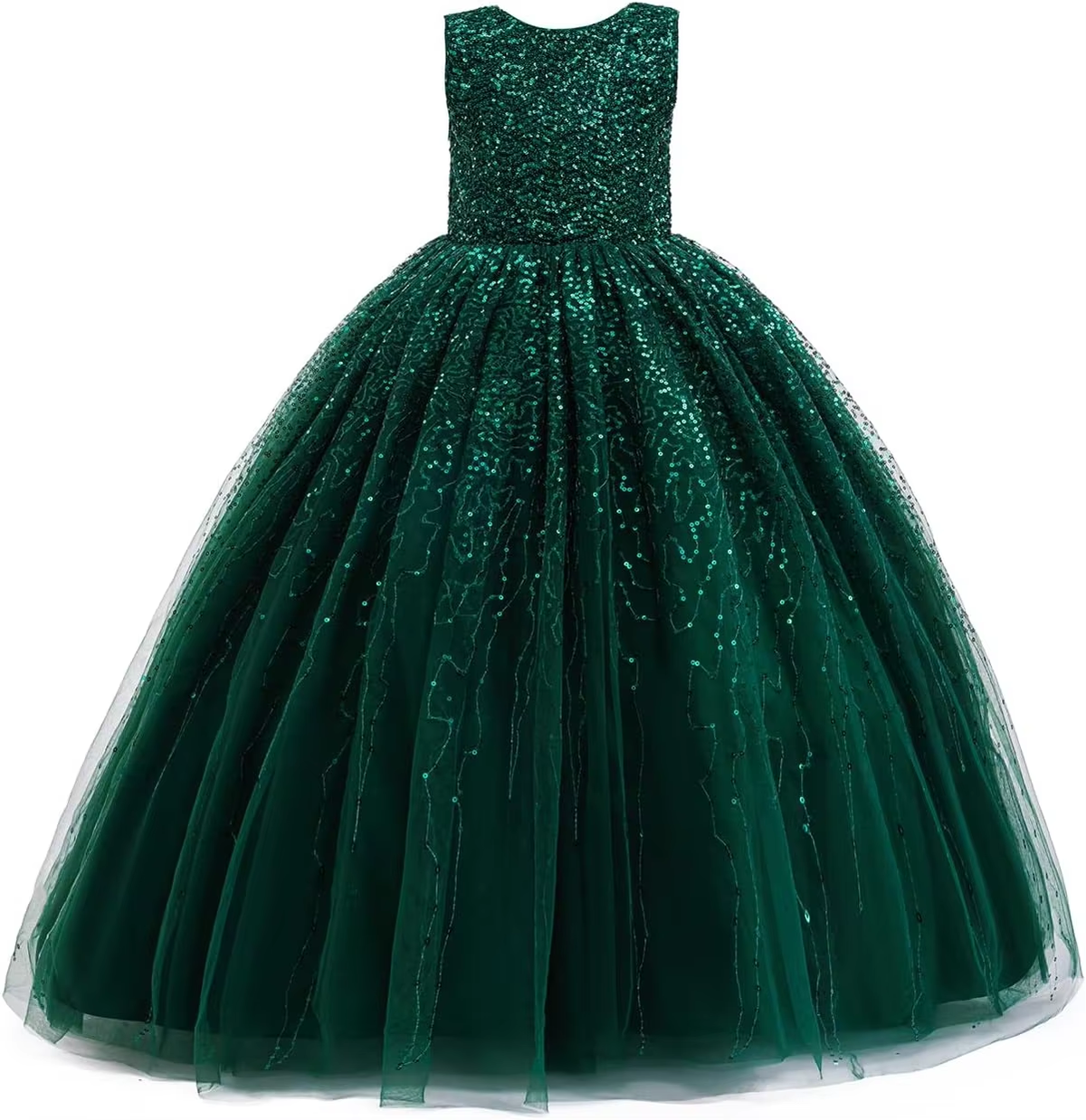 5157/5258  Wholesale Girl Dresses 10 Years Old Princess Gold Sequin Birthday Party Wedding Evening Gown Kids Baby Girls Frock