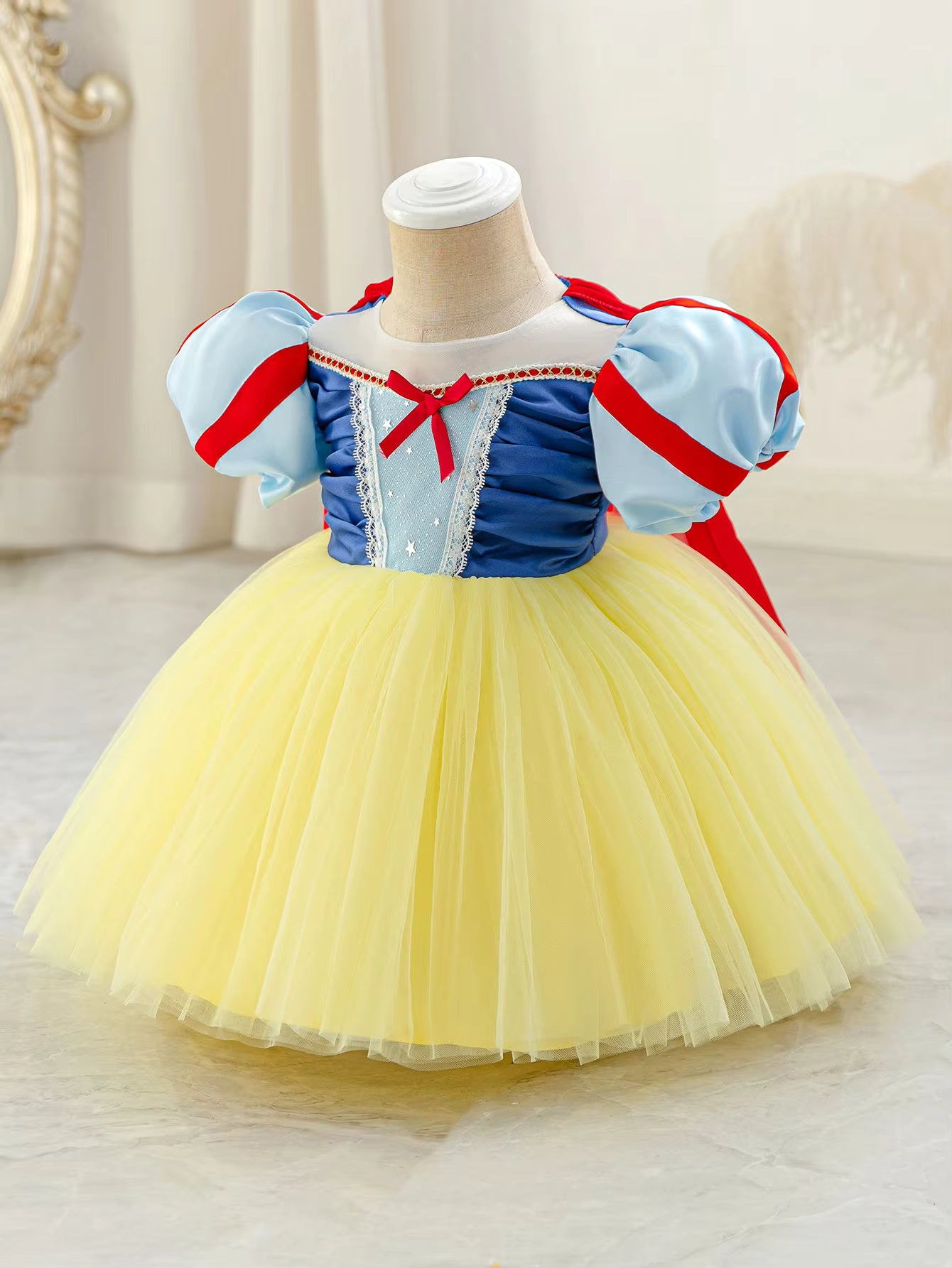 6273 Wholesale Tulle Short Sleeves Sequin Baby Flower Girl Dresses 18-24M Blue Gold Toddler Baby Girl Newborn Tutu Dresses 1Y