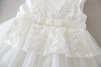9912 Wholesale White Ruffle Baby Girl Frock Dress Designs for Newborn 0-3 Months First Birthday Christening Baptism Special Occasion
