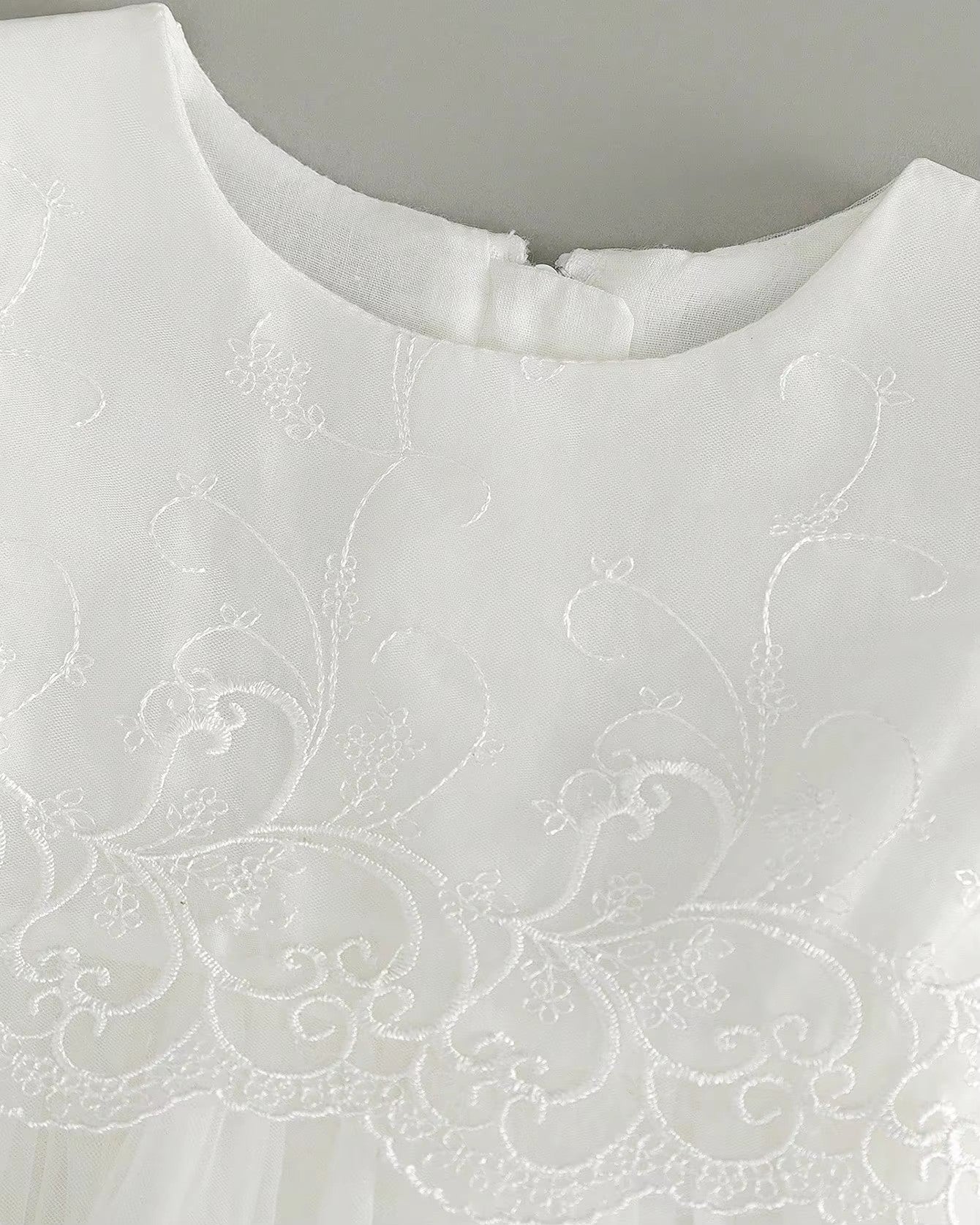 7952 New Newborn Baby Clothes Baptism Dress for Baby Girl Birthday Party White Long Sleeves Fluffy Baby Dresses 0-12 Months Suit