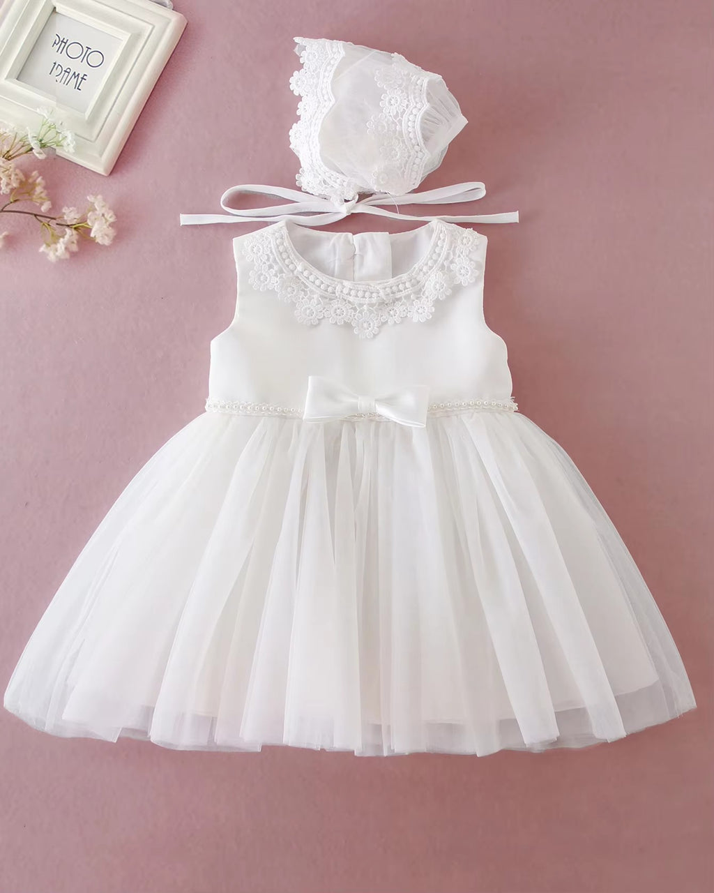 7172 Baptism Girl Dresses Christening Baptism Dress 2 Piece Floral Lace Baptism Gown Baby Dresses 6 to 9 Months
