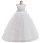 5137 Wholesale White Lace First Communion Dress Kids Flower Girl Formal Wear for Church First Holy Communion Ceremony
