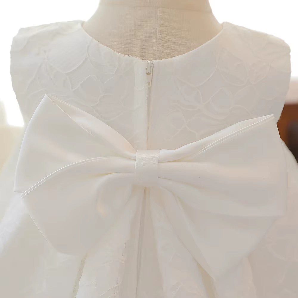 5051 Princess Dress for Girl Formal Wholesale White Lace Flower Girls' Dresses for Wedding Little Girl Clothes Baptism Gown