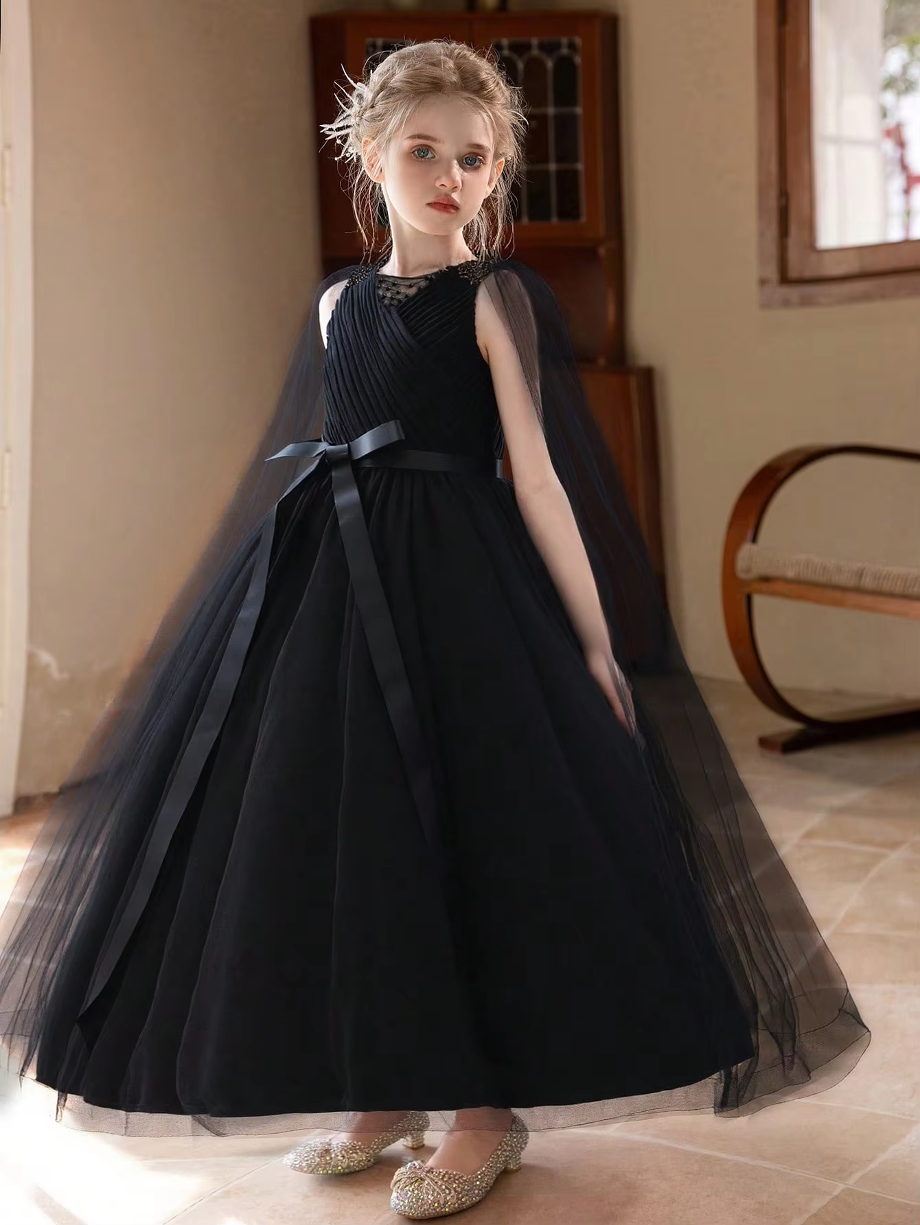 5159 Flower Girl Wedding Bridesmaid Dress 4-12 Birthday Party Ball Gown Evening Dress Elegant Princess Dress for Girl