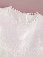 5082 Baptism Baby Girl Dresses Lace Baby Frocks Party Wear Floral Gown with Bonnet Summer Infant Clothing