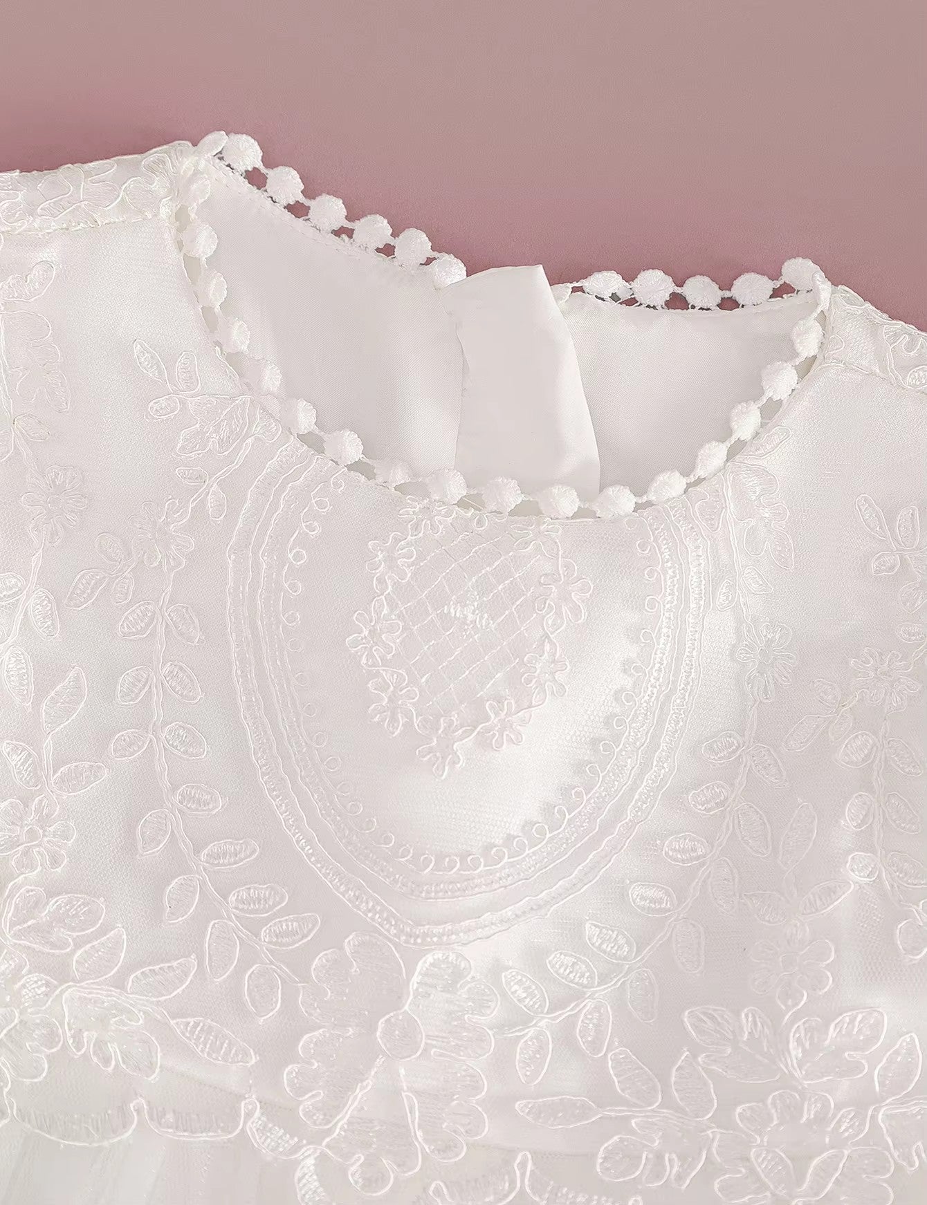 5082 Baptism Baby Girl Dresses Lace Baby Frocks Party Wear Floral Gown with Bonnet Summer Infant Clothing