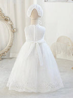 6130 Baby Girl Baptism Dress Birthday Princess Clothes for Wedding With Hat High Quality Christening White Christening Gown