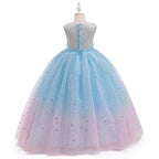 7689 Girls Tulle Flower Girl Dress Birthday Wedding Pageant Party Princess Gown Kids Formal Wear Ages 5 to 11 Years
