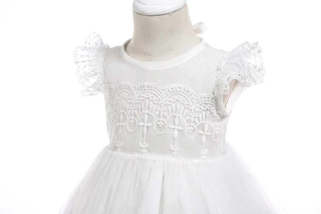 9769 Baby Girls Embroidered Christening Baptism Dress Baby Girl Wedding Gowns White Communion Dress Kids Baby Dresses 12 to 18 Months