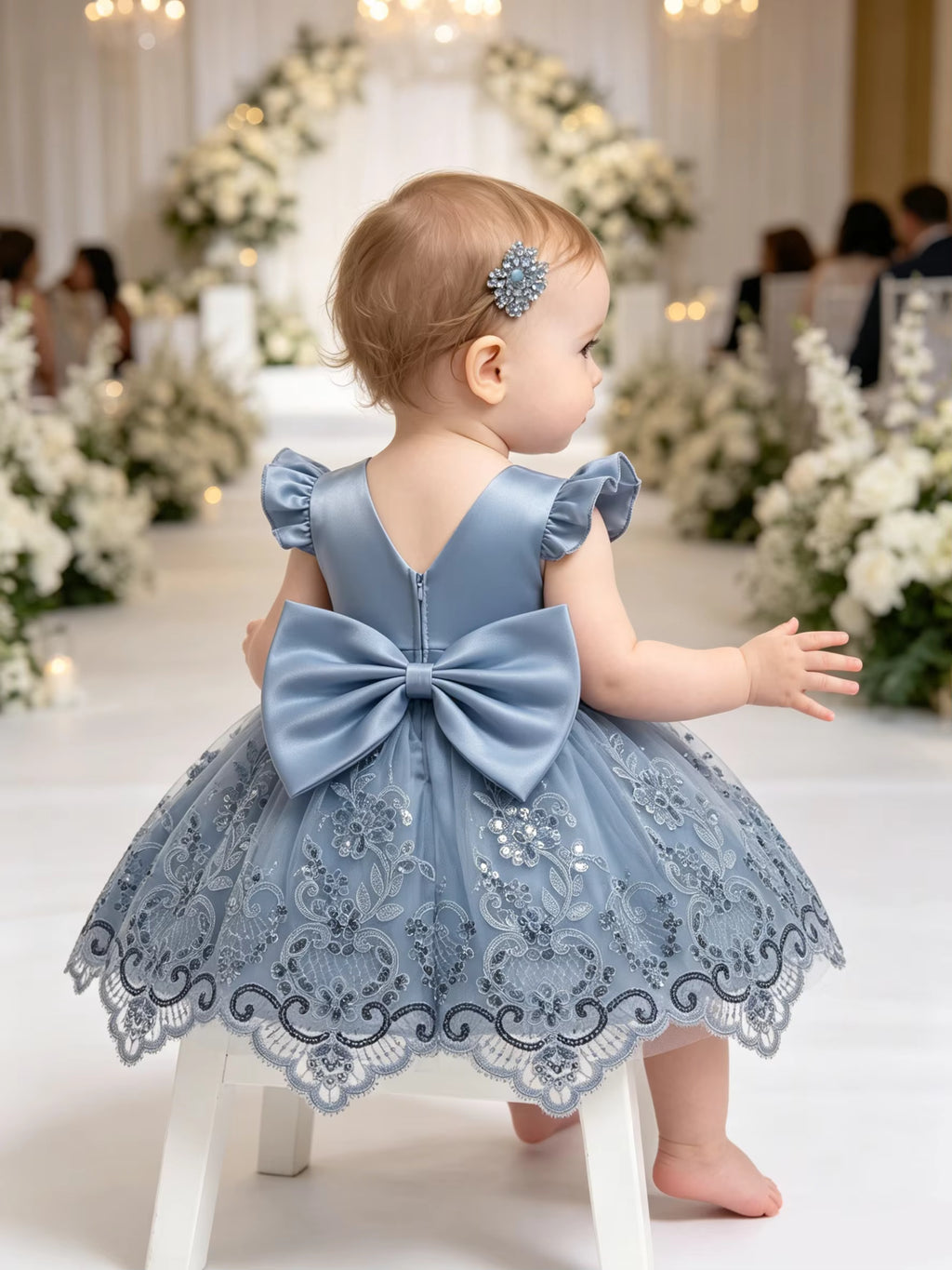 5359 Wholesale Infant Outfit Cotton Baptism Summer Princess Dress for Newborn 1 Year Old Baby Girls 1st Birthday Party Wedding