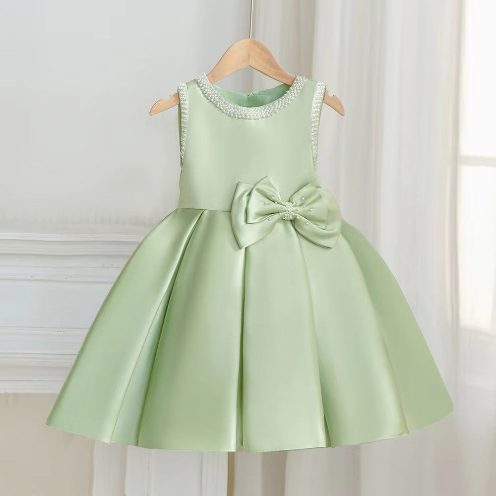 7891 Navy Blue Flower Girl Uniform Church Dress 3 Years Old Baby Girl Summer Birthday Party Wear Dress Made in China for Baby Girl
