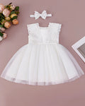 5185 Wholesale Summer New Baby Girl Dresses Princess 0-2 Years Embroidery Lace White Baby Birthday Wedding Party Baptism Gowns