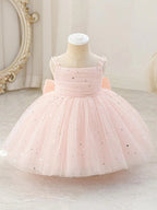 5302 Wholesale Sparkly Elegant Cute Casual Pageant Ball Evening Gown Birthday Dress for One Year Old Kids Infant Baby Girls