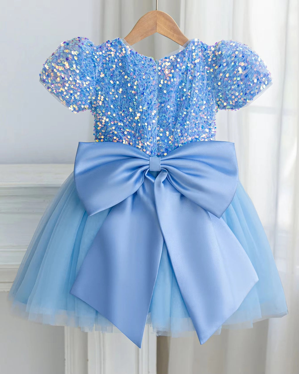 5181 Customizable Fashionable Sequin Little Girls Party Dresses Summer Wear  Princess Dress Kids Formal Wholesale Ball Gown